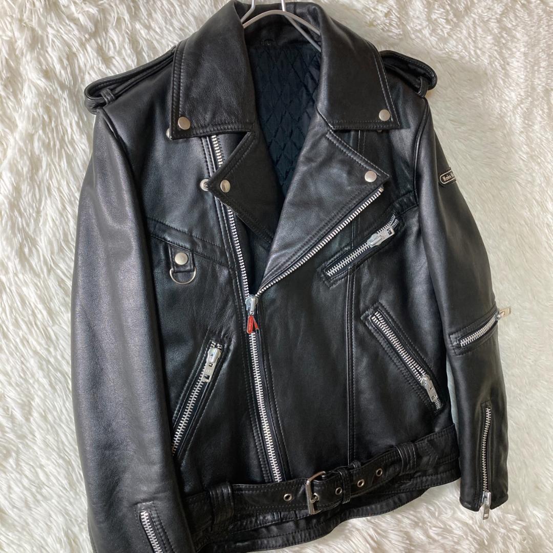 美品 90s Hein Gericke Dカン レザー ダブルライダース L