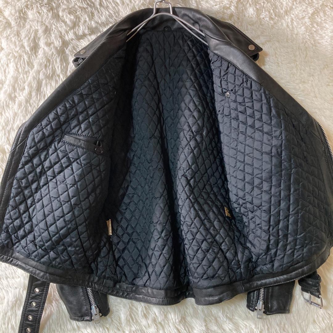 美品 90s Hein Gericke Dカン レザー ダブルライダース L