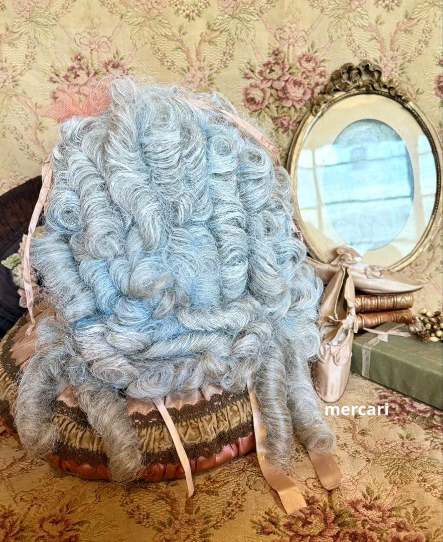 フランス　アンティーク　ヴィンテージ　希少　オペラ　ロココ　ウィッグ