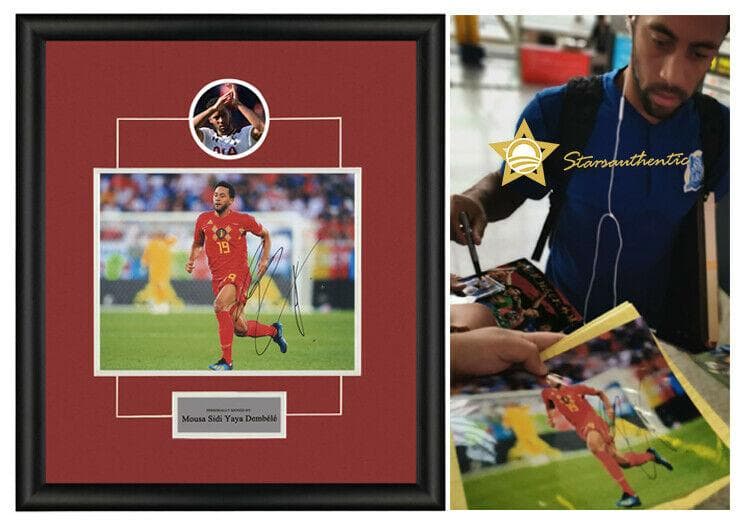 直筆サイン入り写真 ムサ・デンベレ サッカーベルギー代表 SA鑑定済