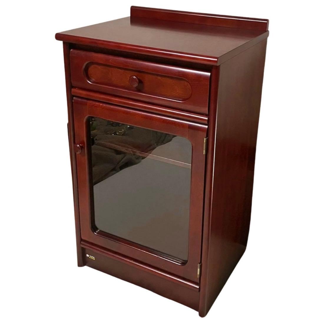 カリモク ガラス キャビネット サイドボード 電話台 花台 飾り棚