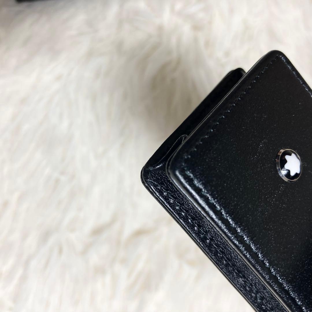 【美品】MONTBLANC モンブラン ペンケース レザーブラック 付属品付き