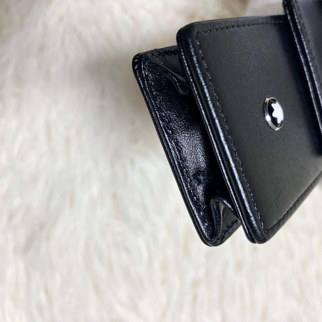 【美品】MONTBLANC モンブラン ペンケース レザーブラック 付属品付き