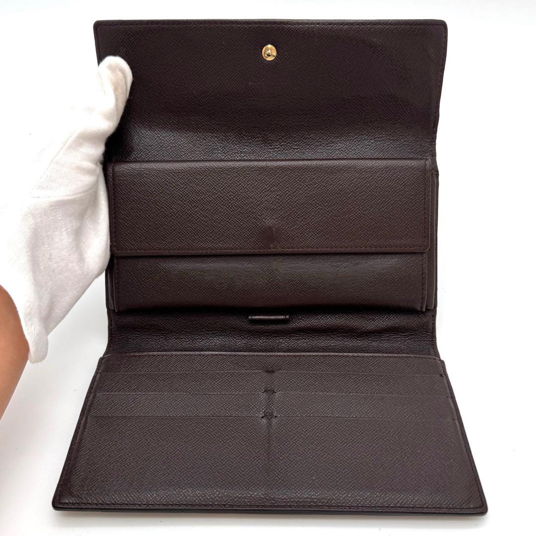 極美品✨️ルイヴィトン　ダミエ　エベヌ　インターナショナル　三つ折り財布　財布