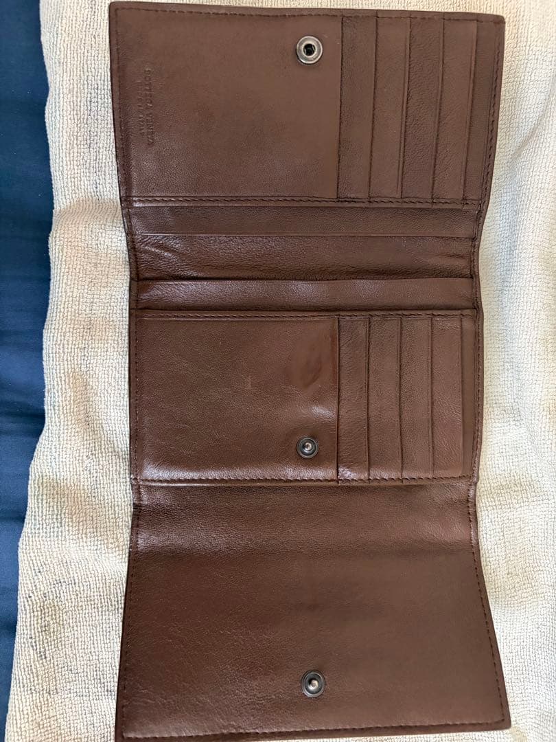 希少　ボッテガヴェネタ イントレチャート　三つ折り財布　スネーク