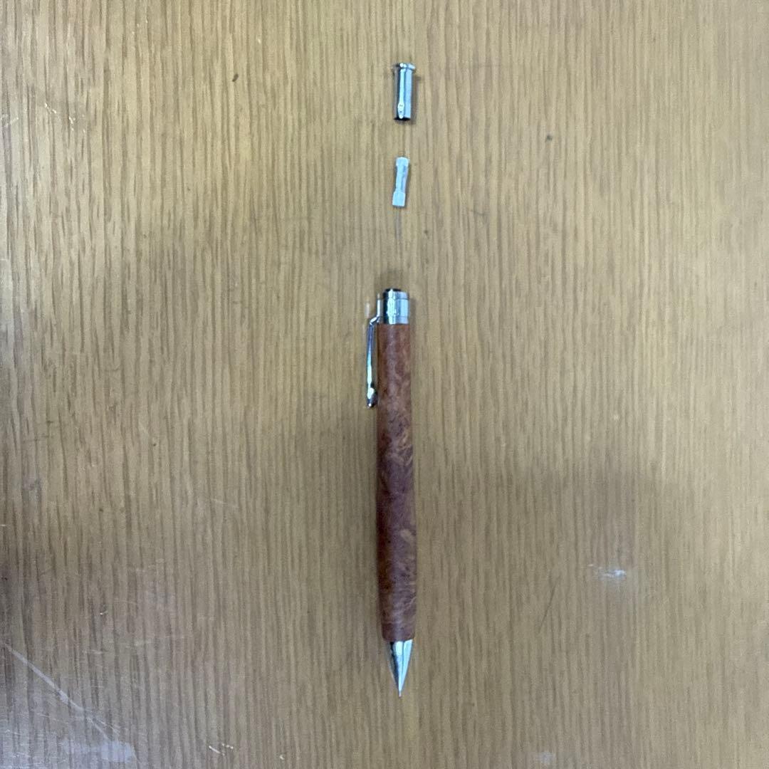 木製ブラウンシャープペンシル 工房楔こぶか