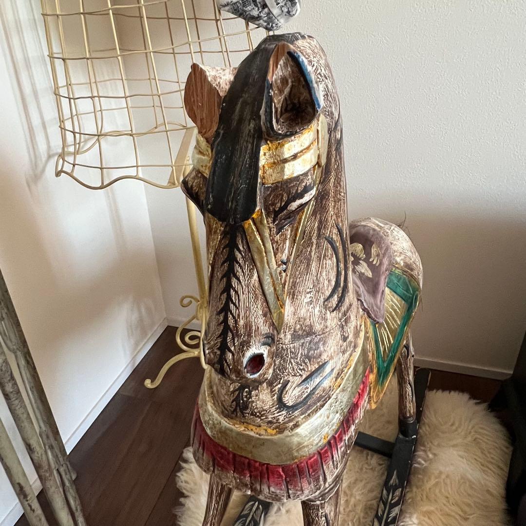 【たのメル便】アンティーク 木馬 ロッキングホース フランス イギリス