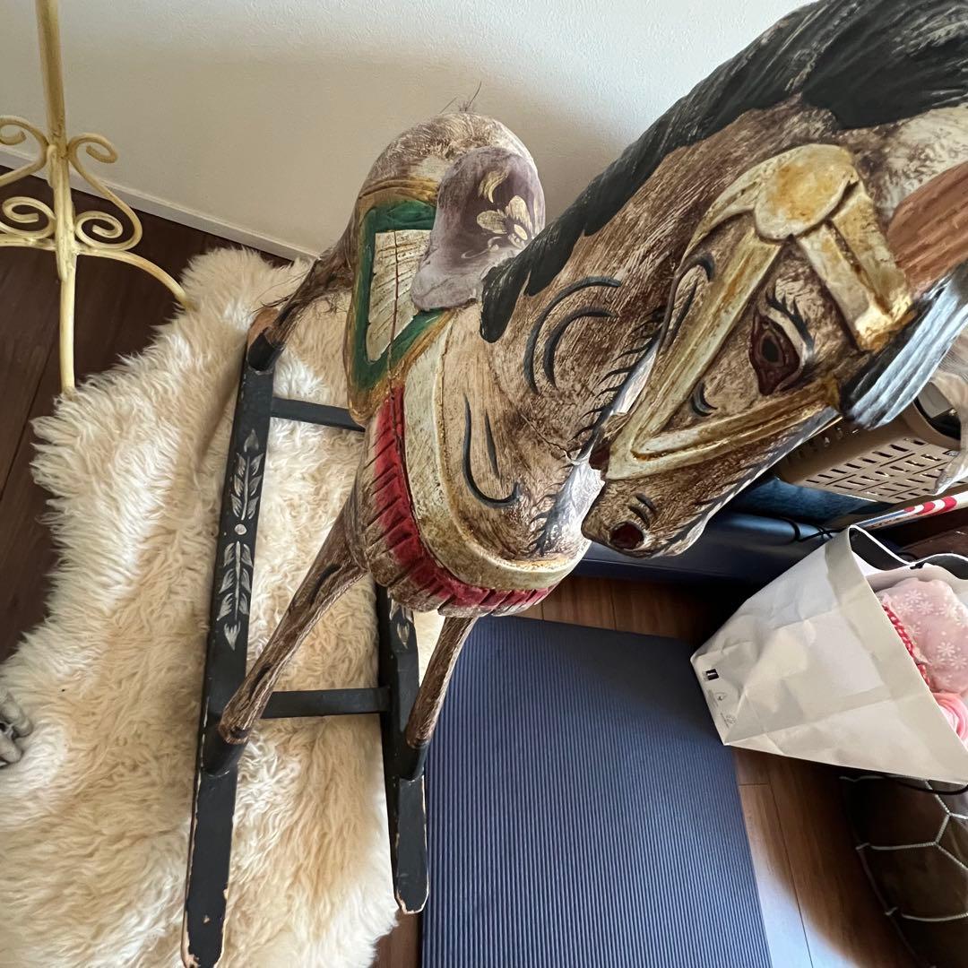 【たのメル便】アンティーク 木馬 ロッキングホース フランス イギリス