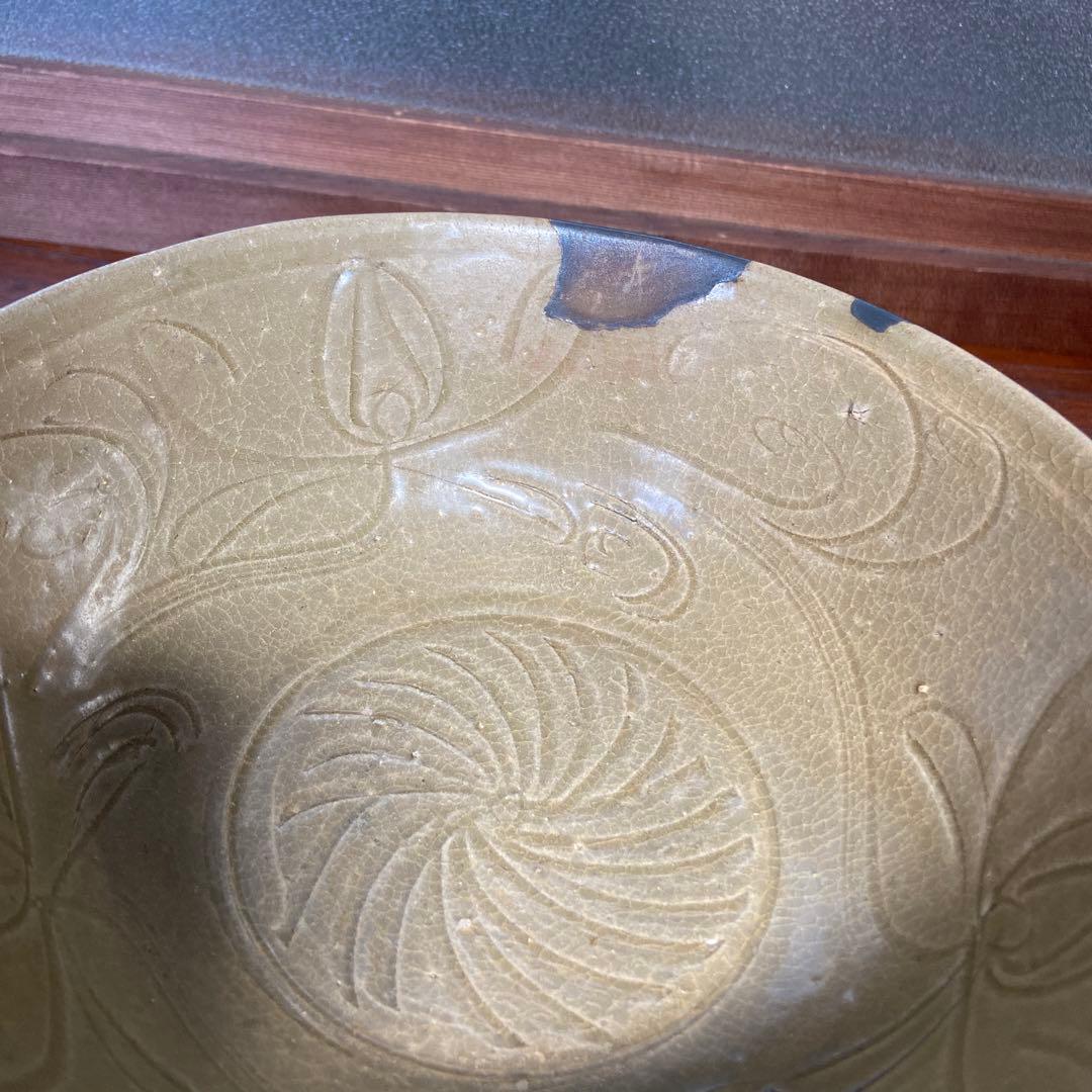 龍泉窯青磁刻花文碗 宋時代