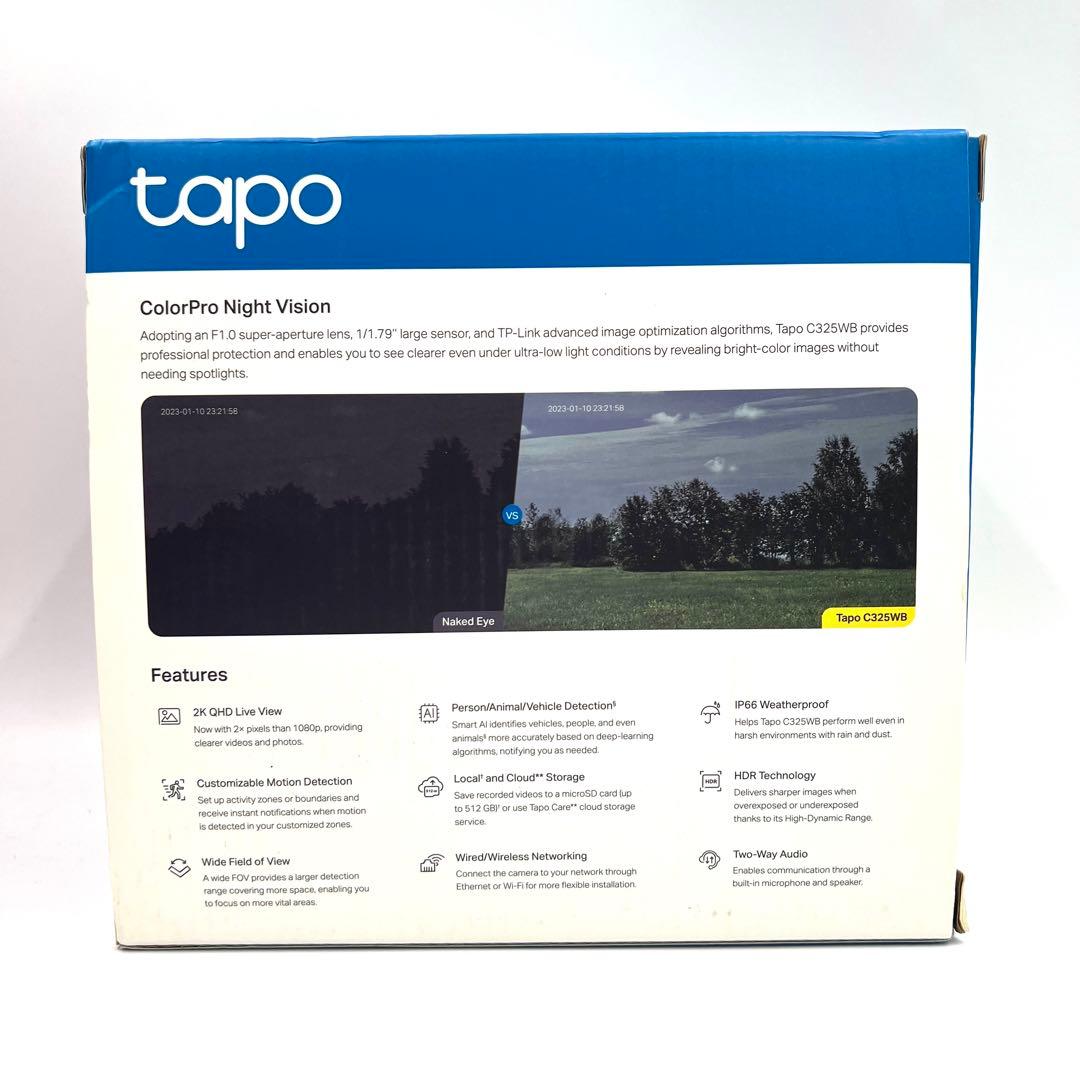 【新品】tp-link tapo タポ 屋外用防犯カメラ C325WB