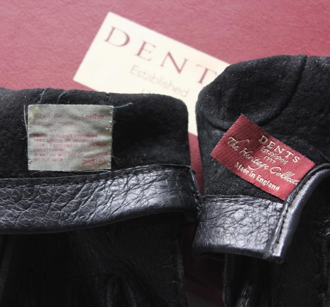 値下！定価12万/美品 デンツ ペッカリー手袋 15-1041 7ハーフ 黒