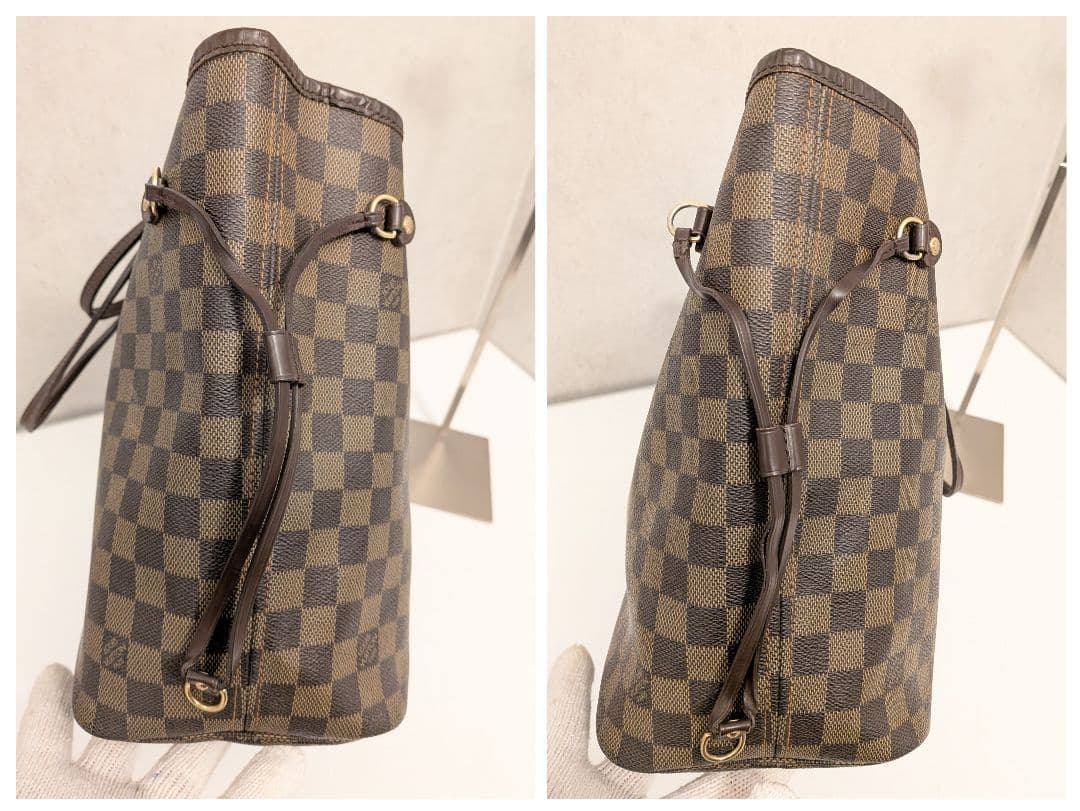 ルイヴィトン ネヴァーフルMM ショルダー トートバッグ ダミエ エベヌ