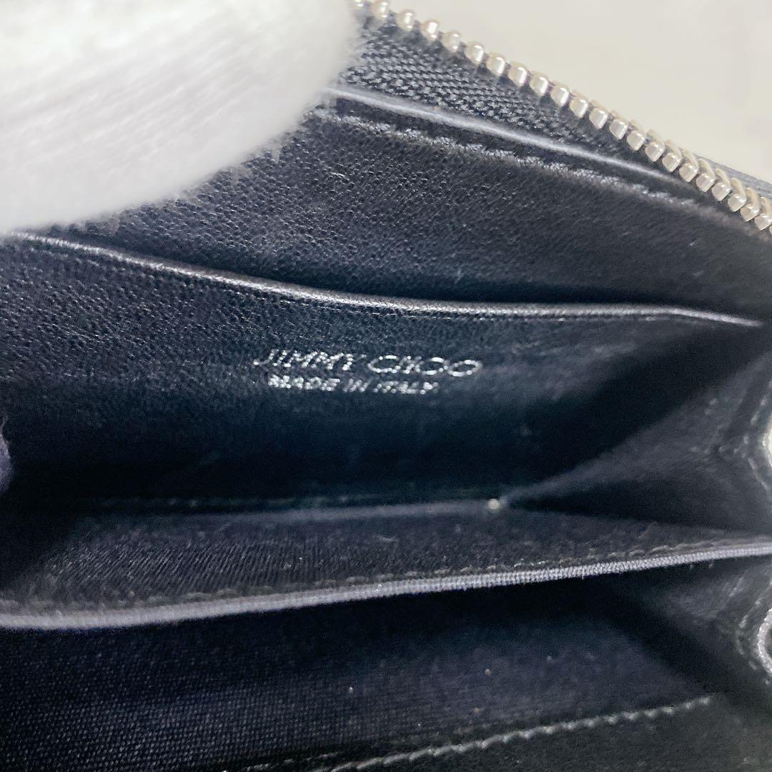 JIMMYCHOOジミーチュウ　ケース　L字型　ジップ　スタッズ　レザー