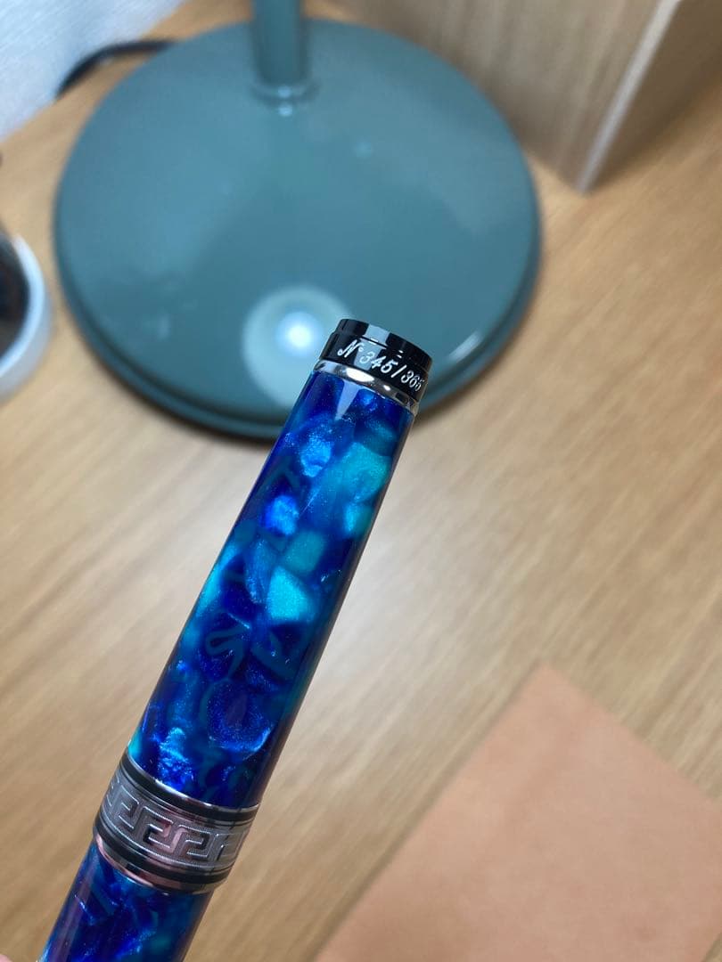 本日限定！新品未使用品！アウロラ　オプティマ　アズーロ　万年筆　18kニブ　B