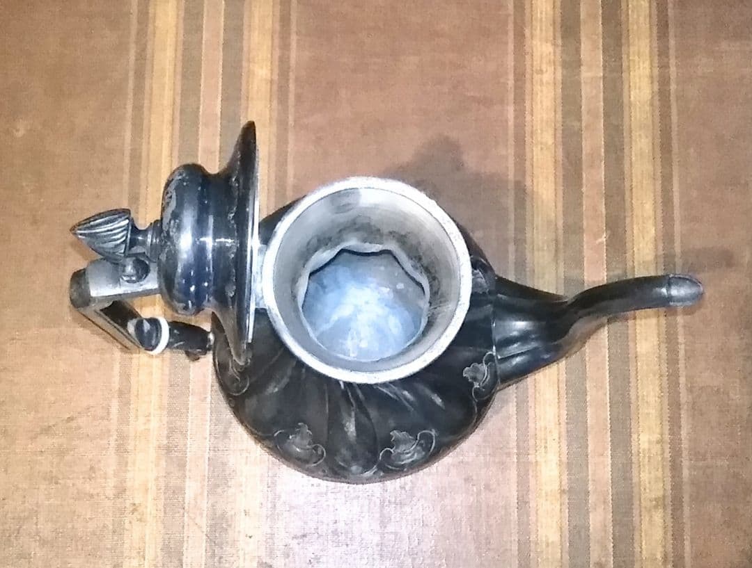 フランスアンティークシルバーコーヒーポットティーポットアール・ヌーヴォーロココ