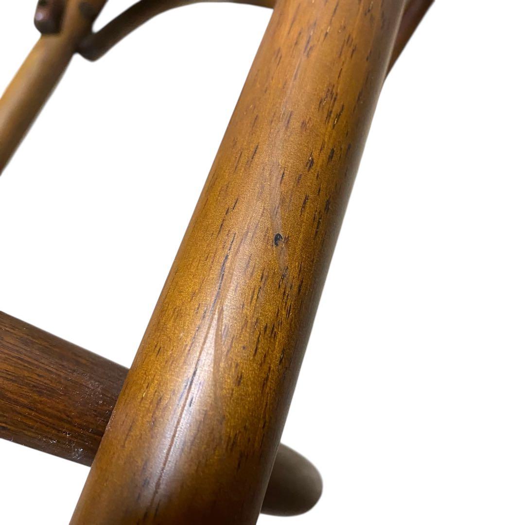 木製 カウンターチェア ハイバースツール 曲木デザイン クッション座面 ②