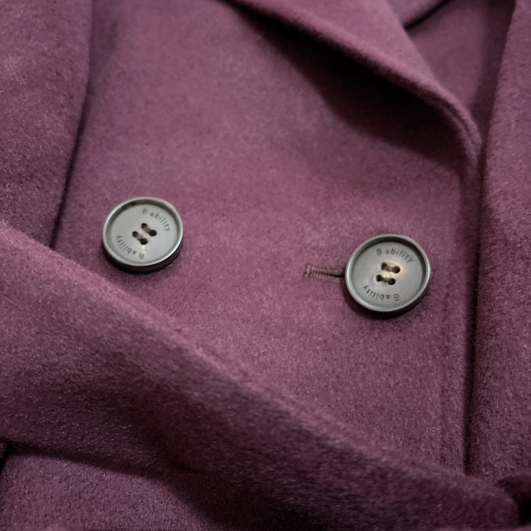【極美品】B ability カシミヤ100% チェスターコート ワインレッド