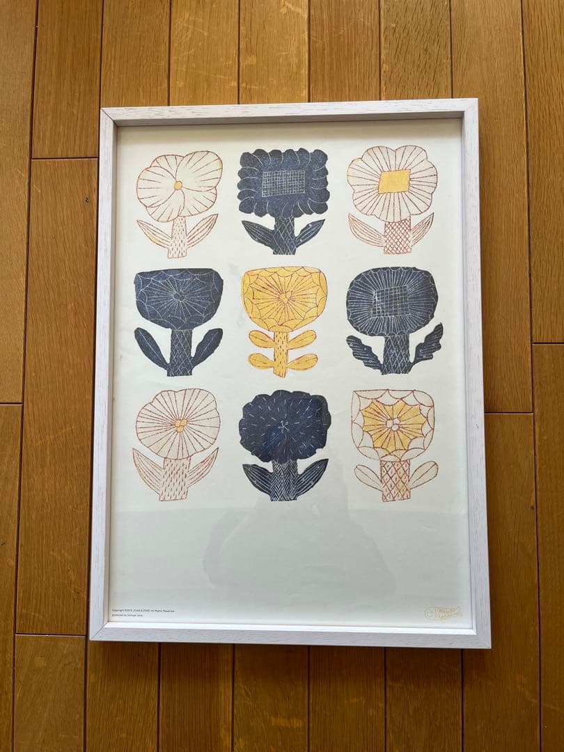 鹿児島睦　図案シリーズ　ZUAN&ZOKEI ポスター4種と額