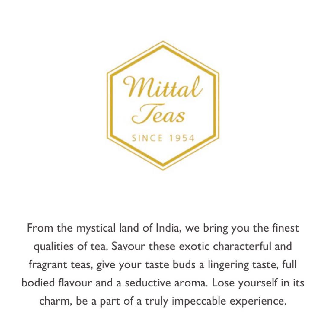 ミッタルティー　ピーチ・カモミール　印度緑茶葉100gパウチ袋入り