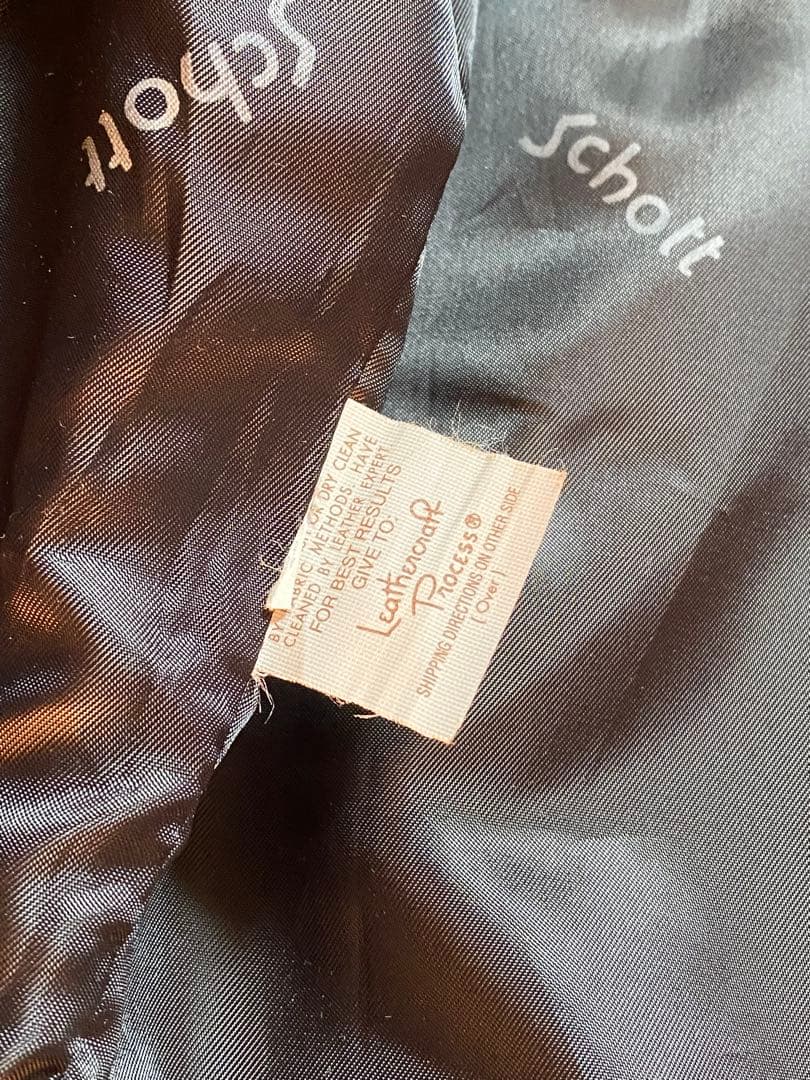 90's Schott 642 襟付きシングルライダースジャケット　size38