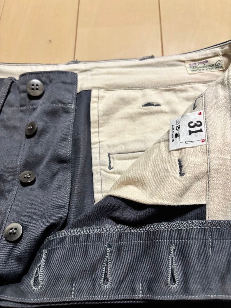 WAREHOUSE チノパン【DUCK DIGGER】 31サイズ　ブルーグレー