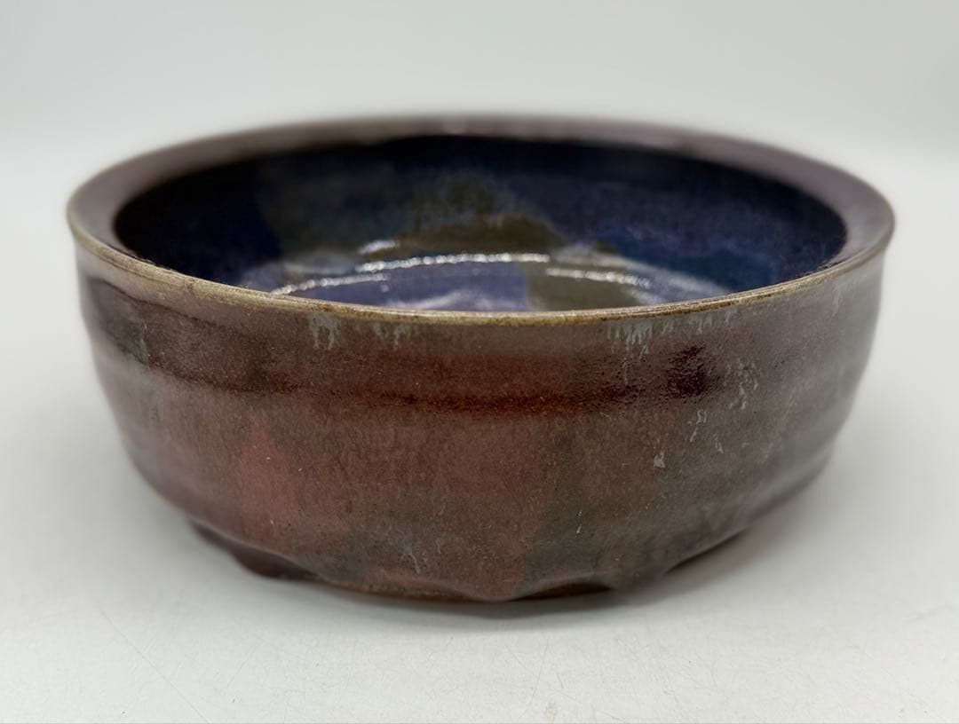 坂田甚内作　辰砂釉鉢　菓子器　送料込み250606