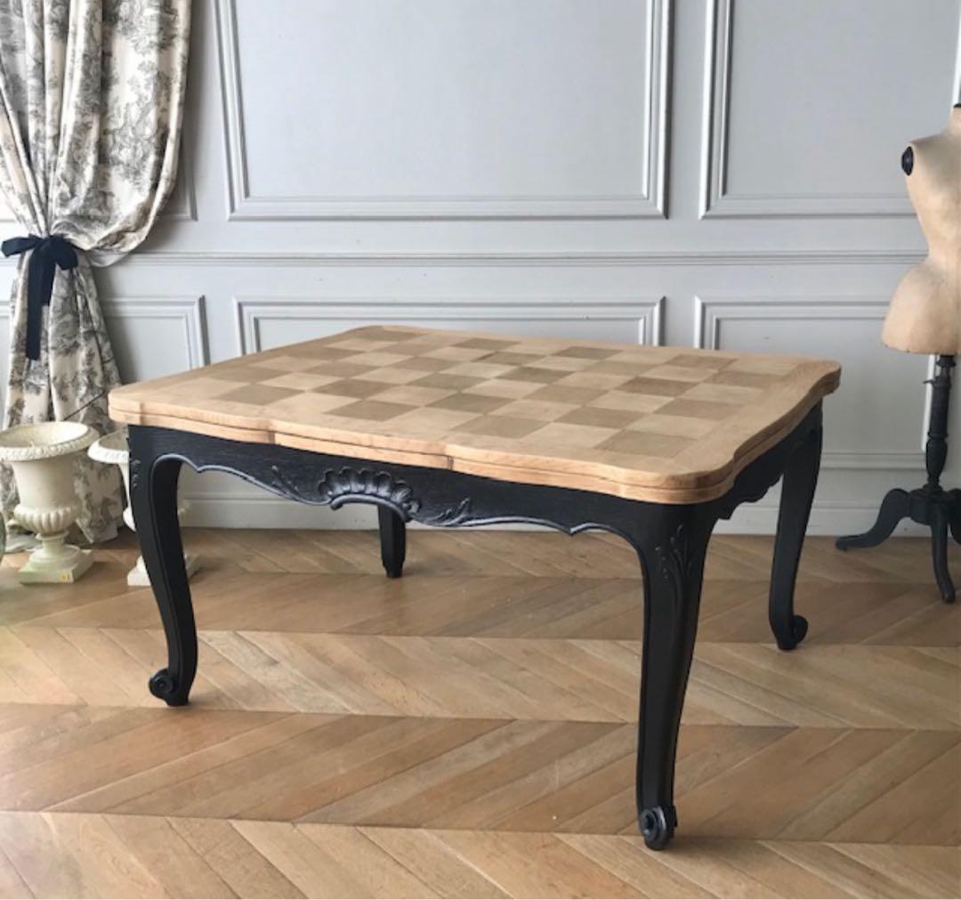 【KRN】オーク材 アンティークデザインテーブル