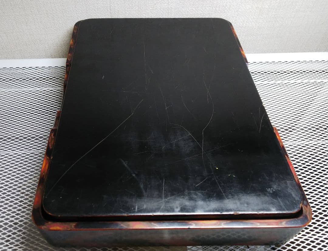 【紫檀】赤間関住 盛信作の硯　硯箱