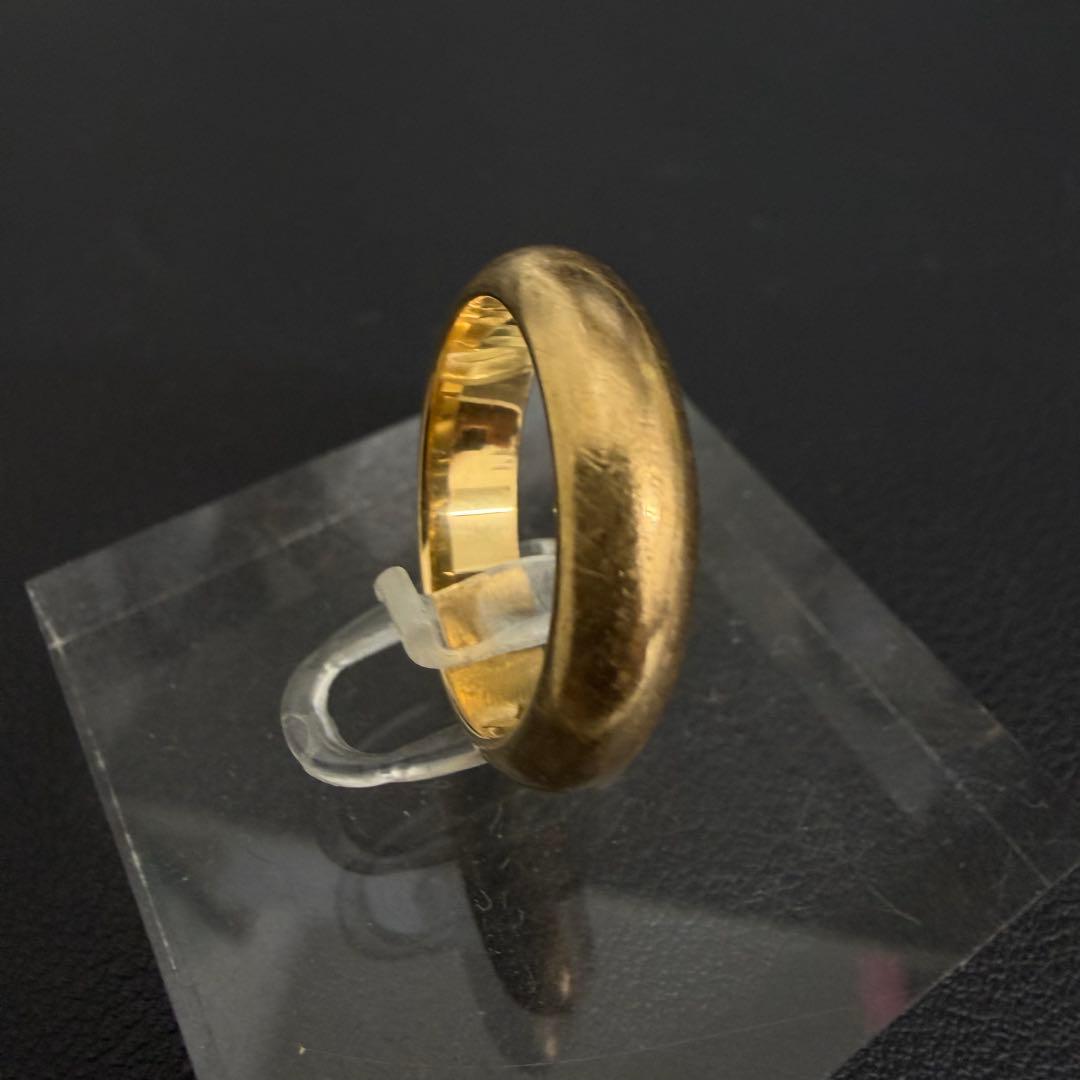 (C010813)K18リング かまぼこ 約11号 18金YG 指輪 造幣局