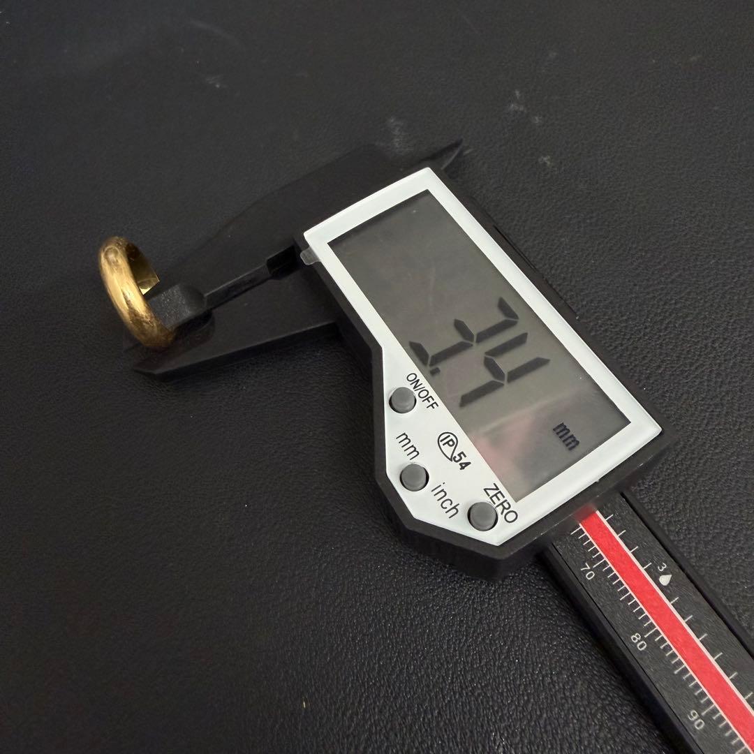 (C010813)K18リング かまぼこ 約11号 18金YG 指輪 造幣局