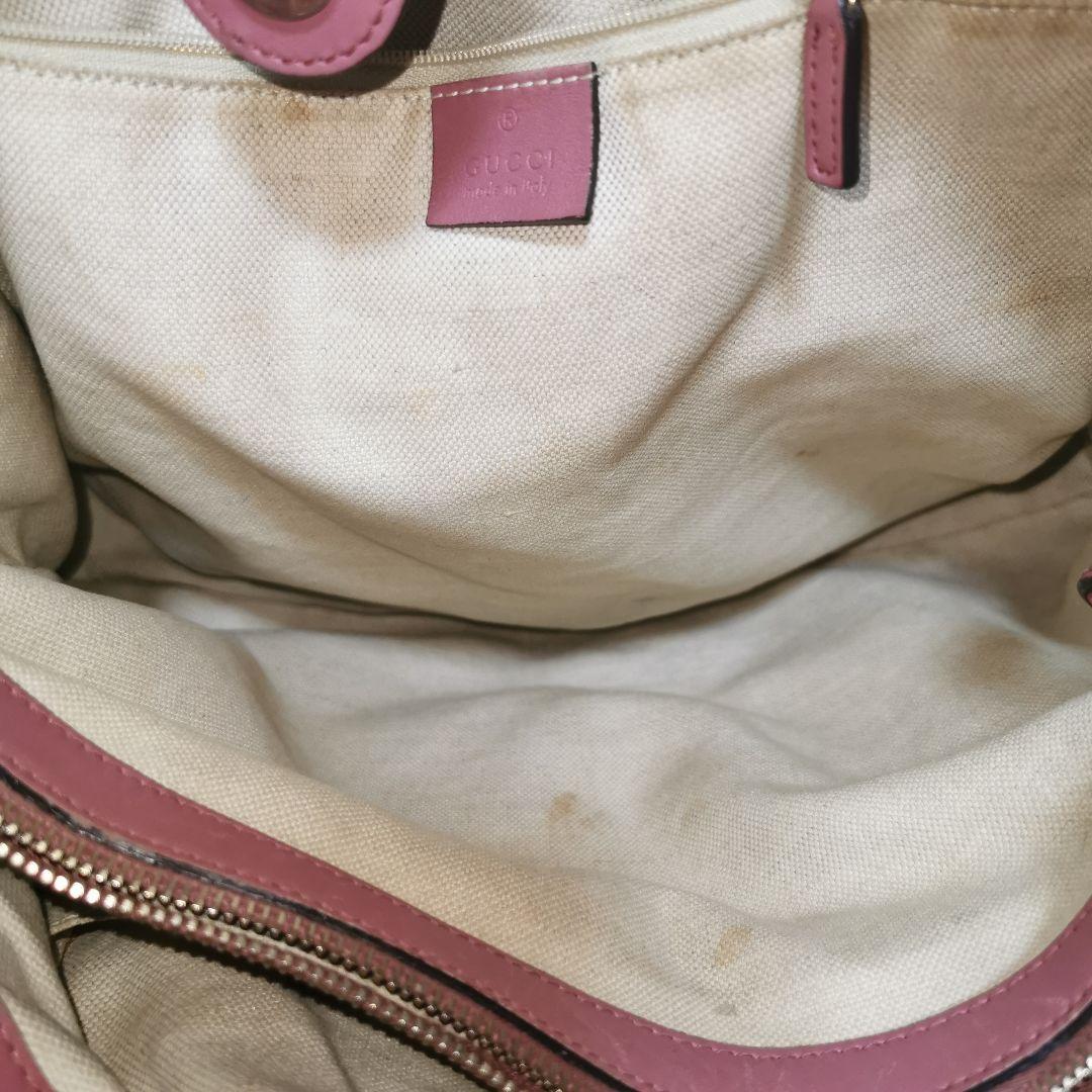 GUCCI ピンクレザーショルダーバッグ