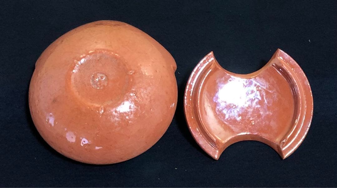 《R》茶道具 楽焼 赤楽 するめ瓦 油盞 和楽 短檠 夜咄 251225か3