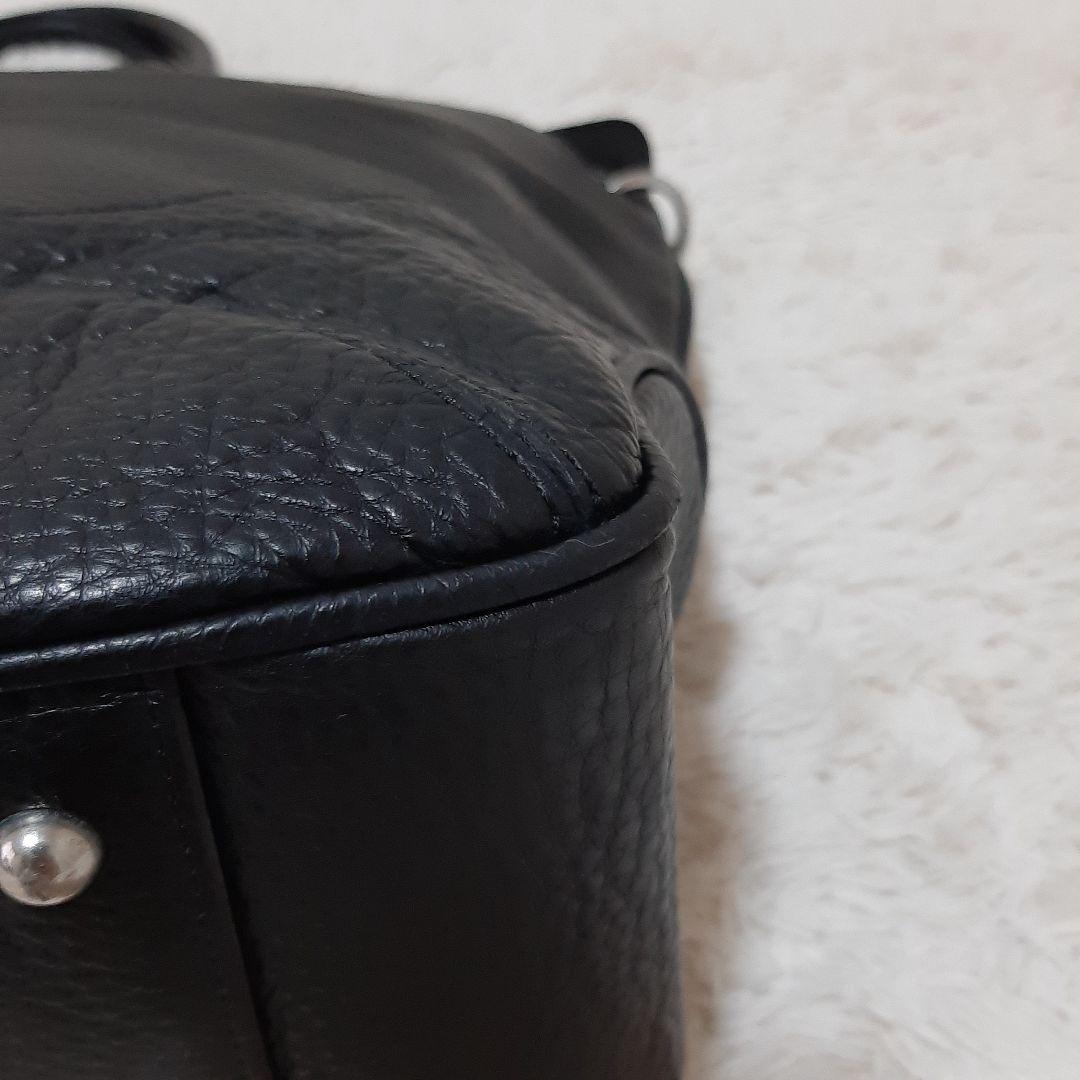 美品　pelle morbida ペッレモルビダ レザー　黒　2way バッグ