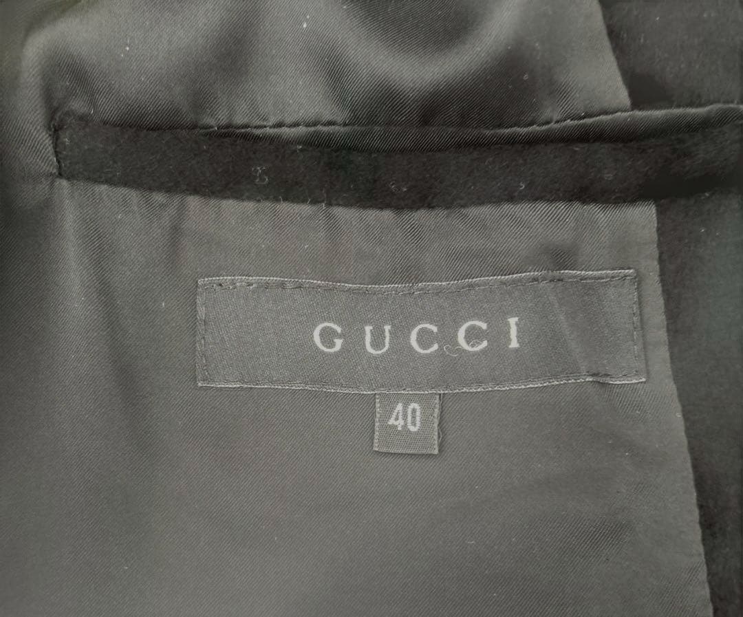 レア品！！GUCCI グッチ　カシミア混　チェスターコート（ベルト付）　黒