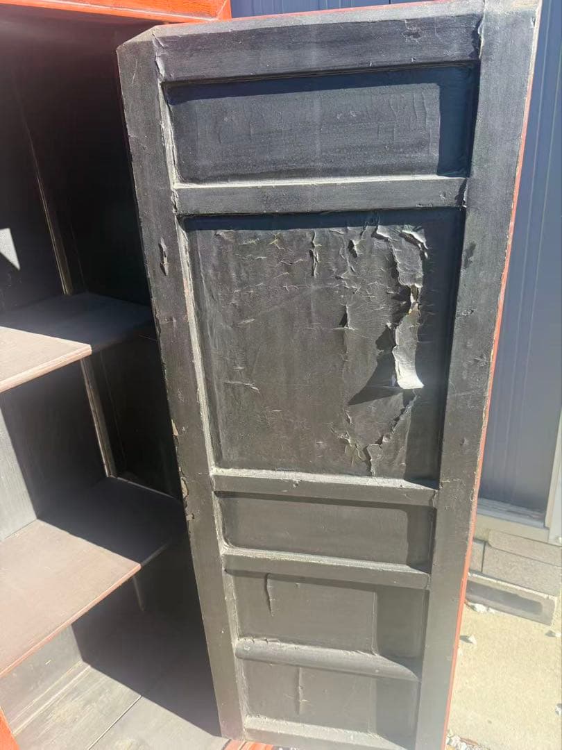 中国　清時代末期〜民国期　箪笥　漆金彫　福建省　アンティーク家具251215