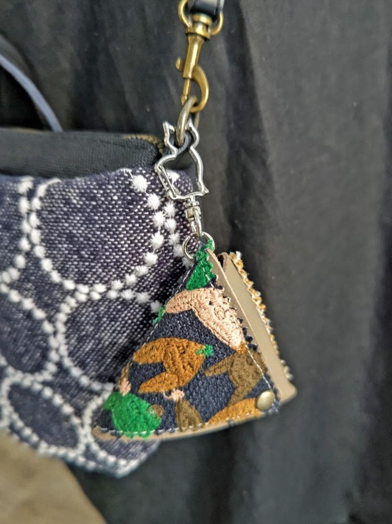 【オーダー様】ミナペルホネン/ファブリック　カケラ/三角キーケース