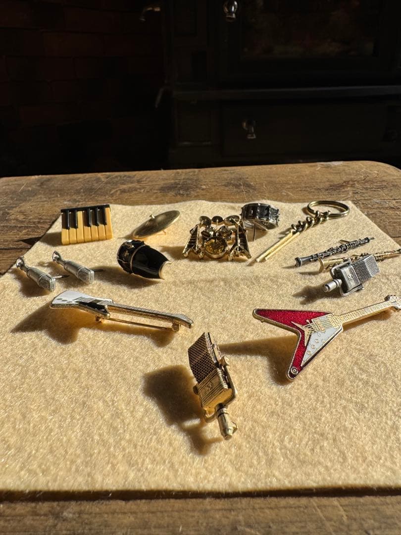 昭和レトロ 楽器ミニチュア1５点 豪華コレクション箱付