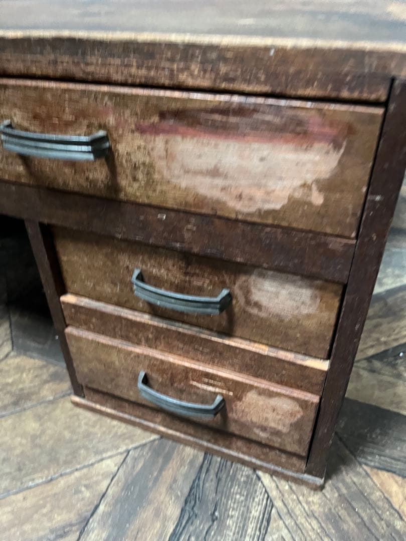 文机 昭和レトロ 当時物 インテリア アンティーク ビンテージ 勉強机