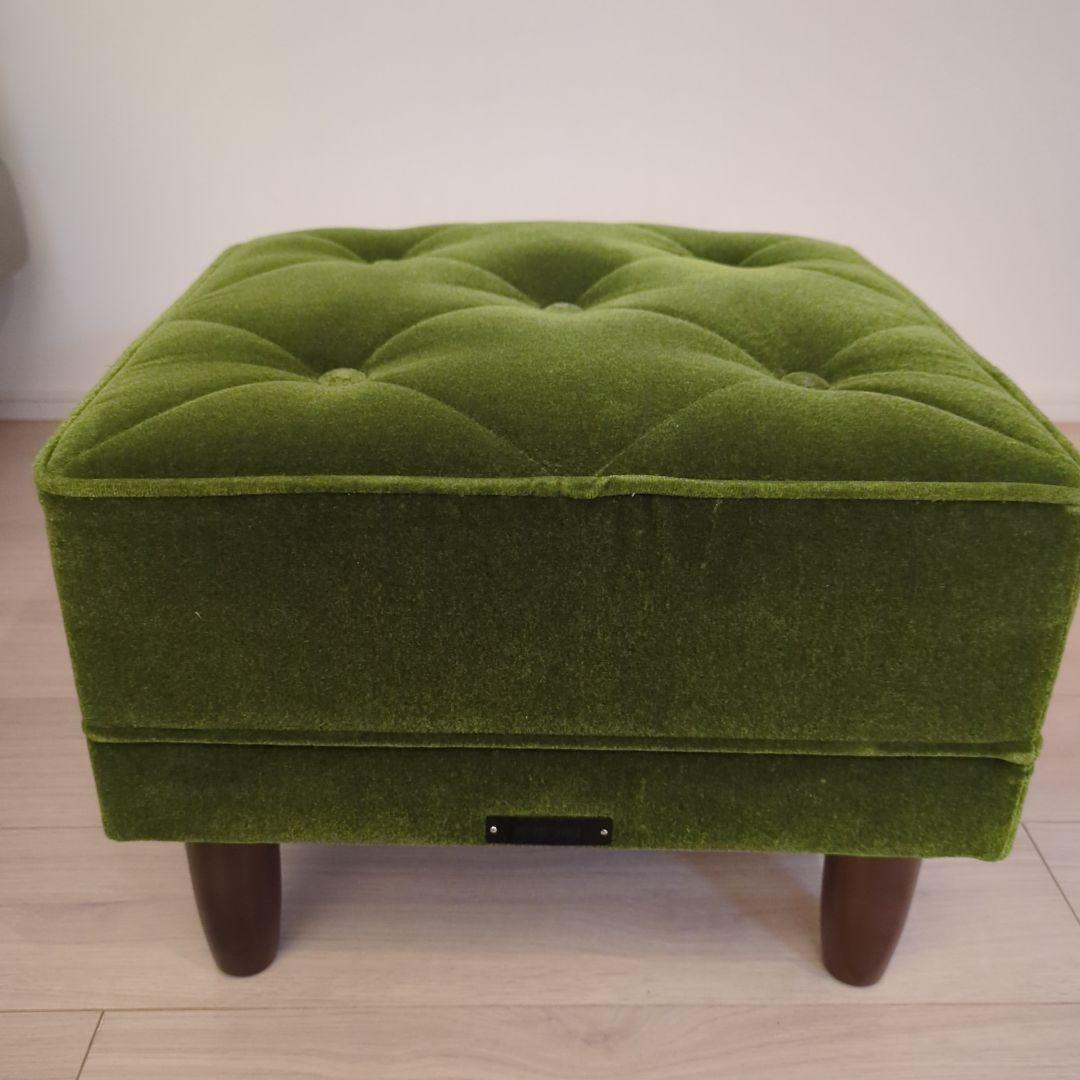 【カリモク60】オットマン モケットグリーン karimoku