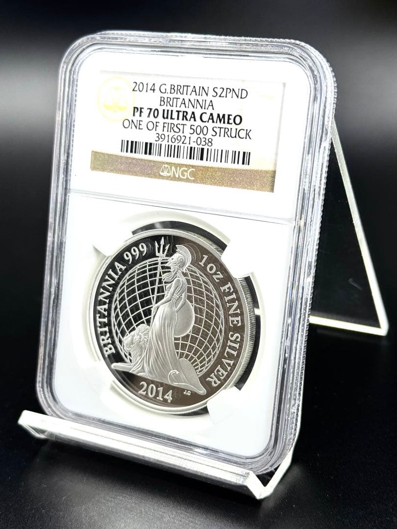 2014 イギリス ブリタニア １オンス 銀貨 PF70UC ロイヤルミント