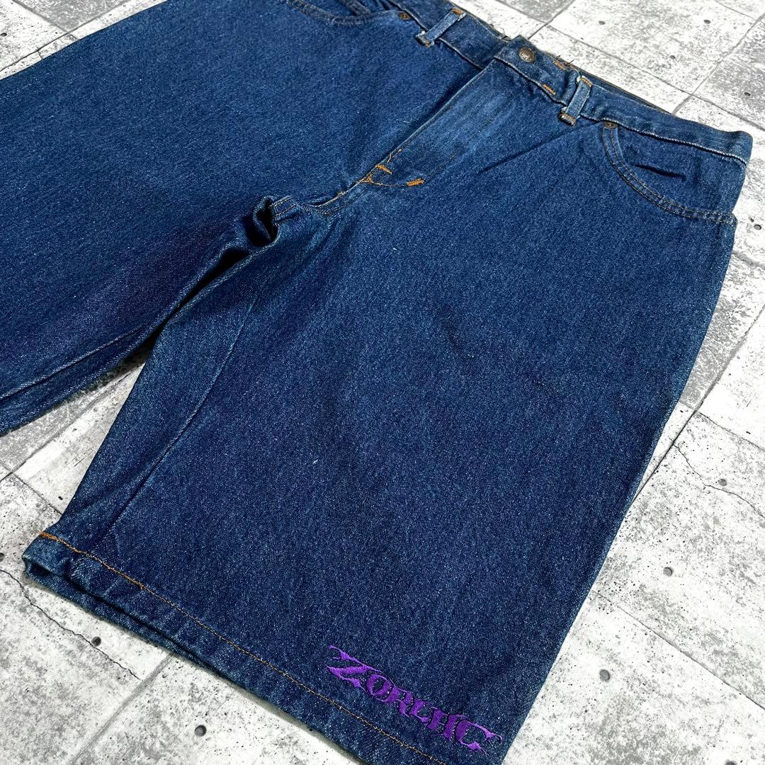 80-90s ZORLAC ゾーラック 囚人 デニムショーツ VG黒タグ