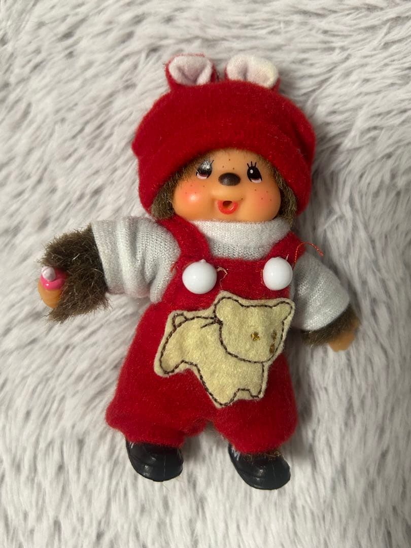 激レア！！赤いオーバーオールのモンチッチ