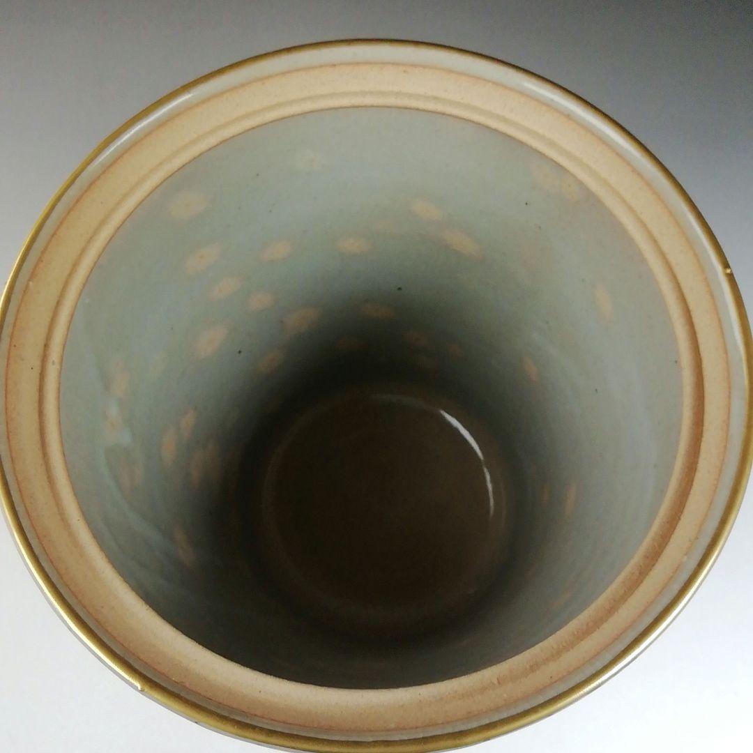 Ｗ１１９　水指　『乾山写　竹文』『平安　隆雲 造』　共箱　茶道具