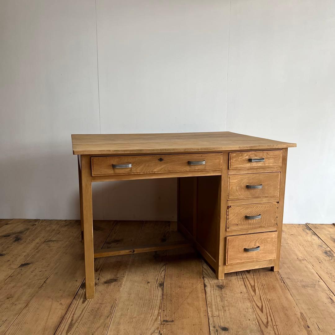 アンティーク 片袖机 デスク テーブル モダン レトロ