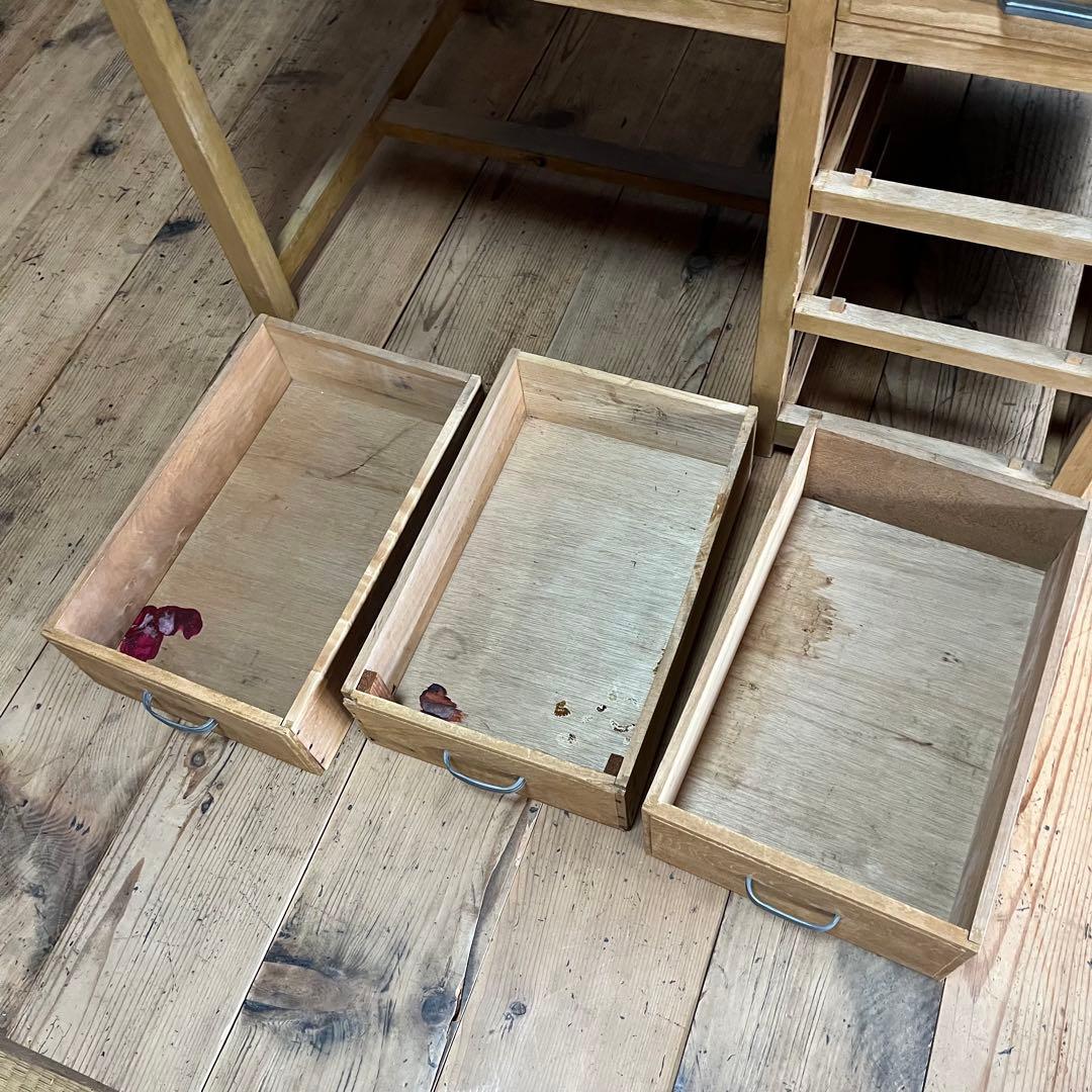 アンティーク 片袖机 デスク テーブル モダン レトロ