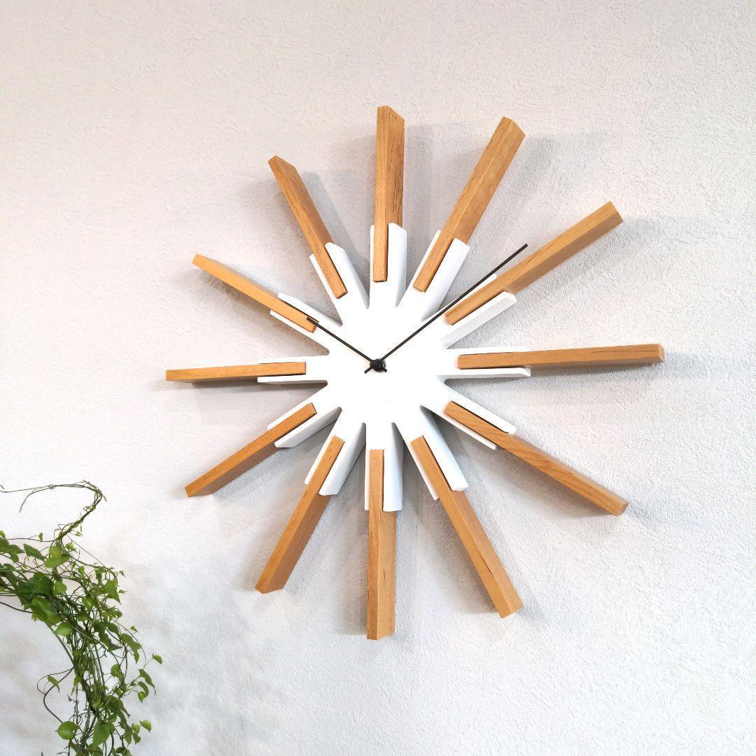 【新品】 インターフォルム 掛け時計 シリオ CL-3346 ホワイト 44㎝