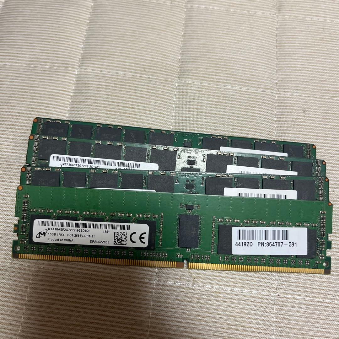 ドラえもん　マイクロン製 DDR4 ECC 64GB 16GB 4枚セット