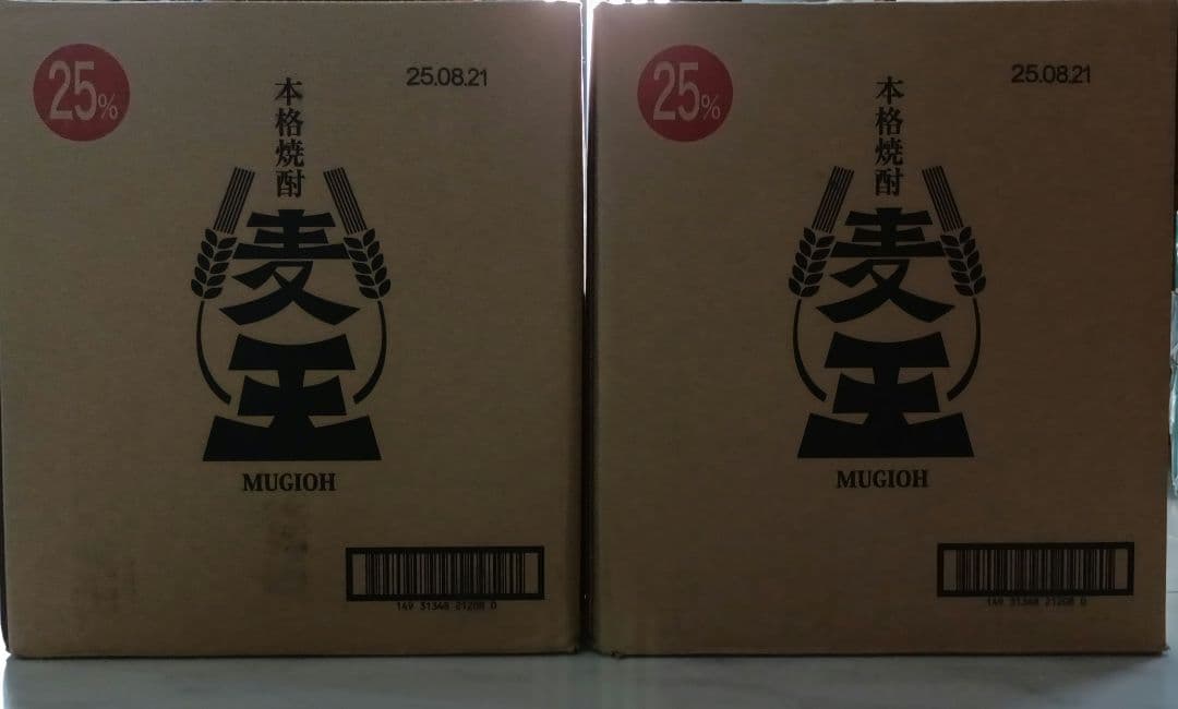 【送料込★新品】鹿児島 本格焼酎 麦王 25% 1.8L×6本入2箱 岩川醸造