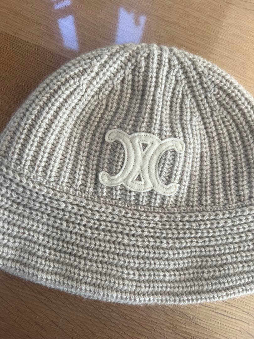 【CELINE】セリーヌトリオンフクロシェ バケットハットカシミア