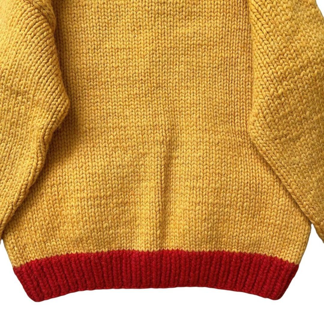CANADIAN SWEATER　バイカラー　カウチン　ハンドニット　カナダ製